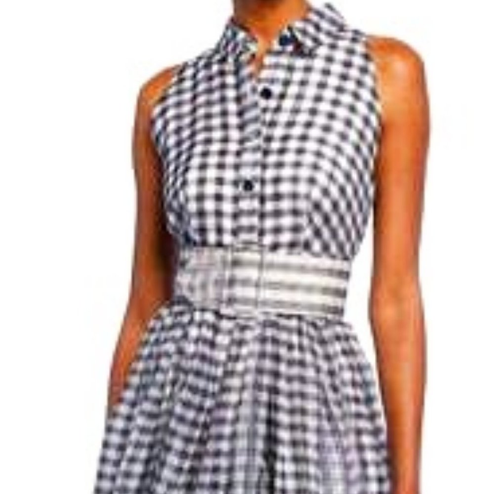 ISO Shoshanna Tahla Checkered Sleeveless Long Belt